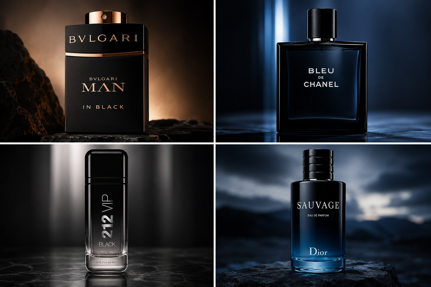¡Las 4 Fragancias Masculinas Más Deseadas en un Solo Kit +Perfumero Recargable de Regalo