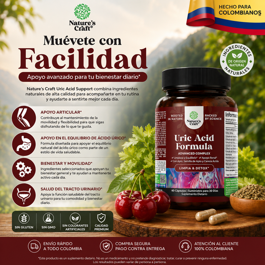 Cuida tu Bienestar con Nature's Craft Uric Acid Support